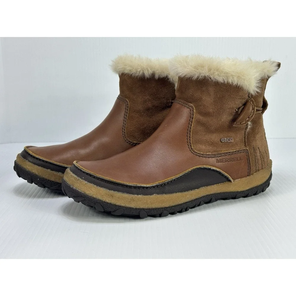 Merrell Snow‎ Boots Women's Size 7.5 Tremblant J45932 Brown Leather Pull-On